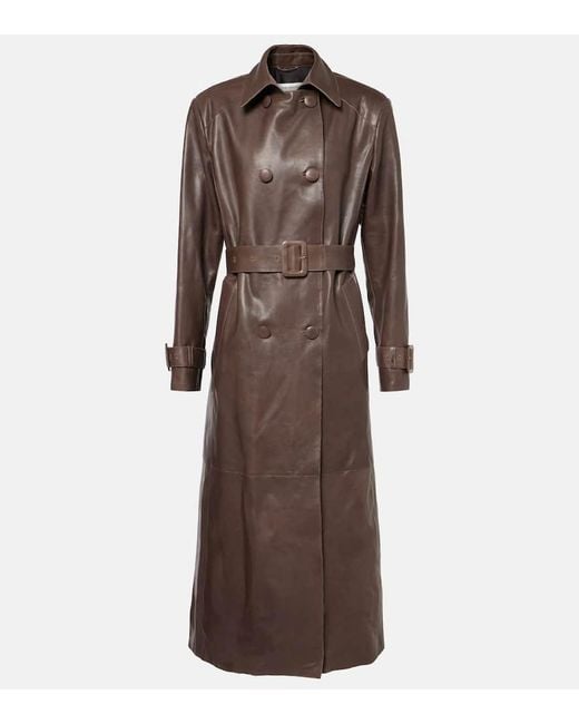 Trench-Coat Tate En Daim Nour Hammour en coloris Brown