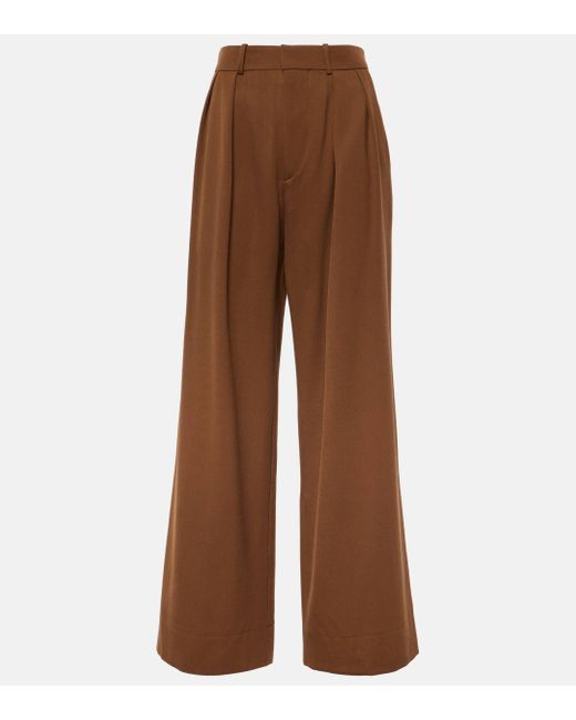 Pantalon ample a taille basse en laine Wardrobe NYC en coloris Brown