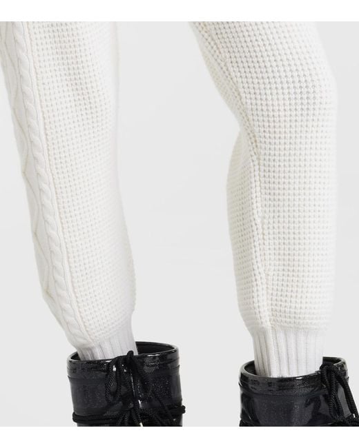 Perfect Moment White Crystal Wool Sweatpants