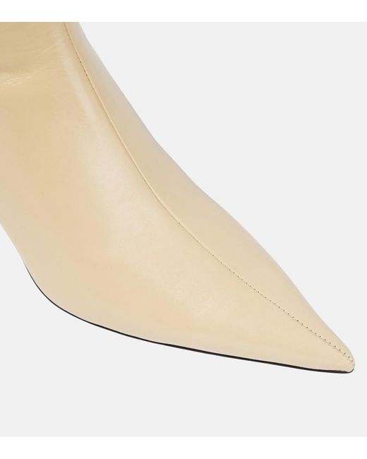 Proenza Schouler Natural Spike Leather Ankle Boots
