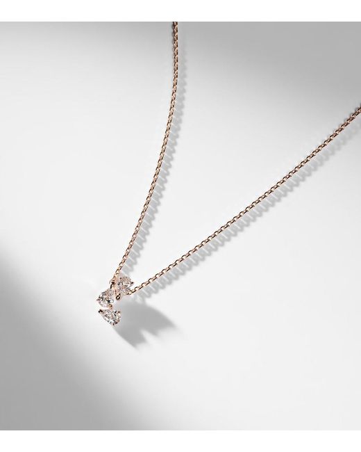 Repossi Blue Serti Sur Vide 18Kt Rose Pendant Necklace With Diamonds