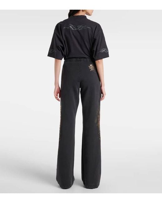 Balenciaga Blue X Under Armour Cotton Fleece Flared Sweatpants