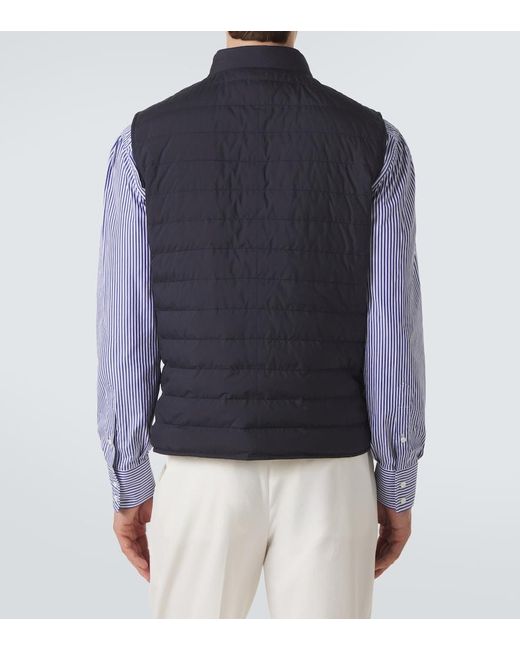 Brunello Cucinelli Blue Padded Vest for men