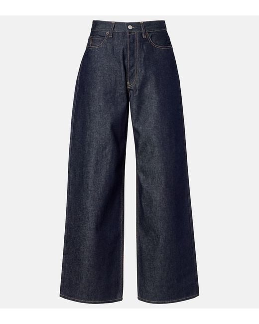 Acne Blue 1981 Mid-Rise Wide-Leg Jeans