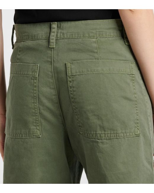 Velvet Green Brylie Cotton Twill Barrel Pants