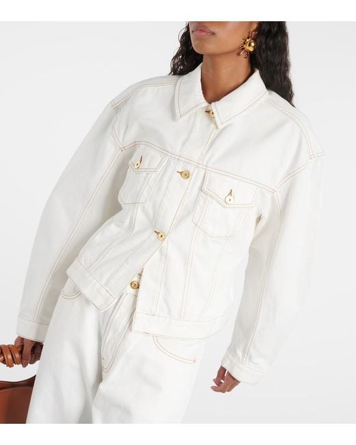 Jacquemus White La Veste De-nîmes Denim Jacket