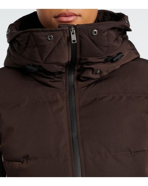 Yves Salomon Brown 64Cm Down-Filled Jacket
