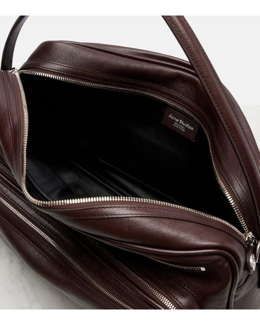 Acne Black Schultertasche Camero Medium Aus Leder