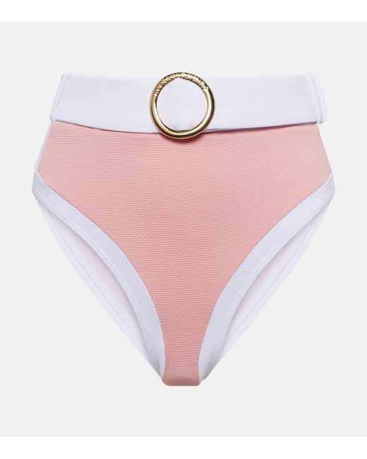 Slip bikini Whitney a vita alta di Alexandra Miro in Pink
