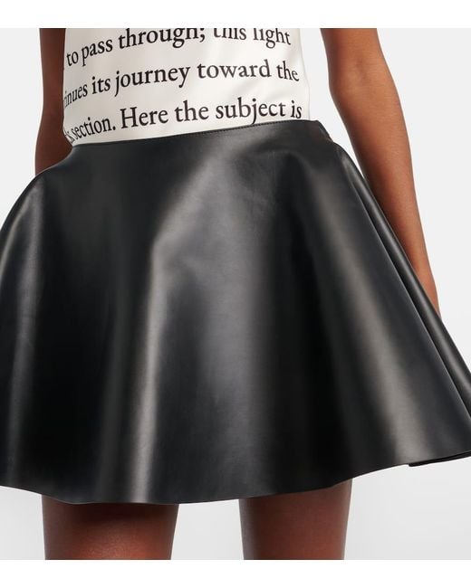 【J W ANDERSON】Circle Leather Skirt Black JW Anderson Circle Leather Miniskirt in Black | Lyst