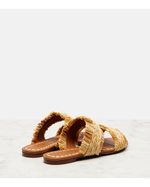 Dolce & Gabbana Brown Dg Braided Raffia-Effect Sandals
