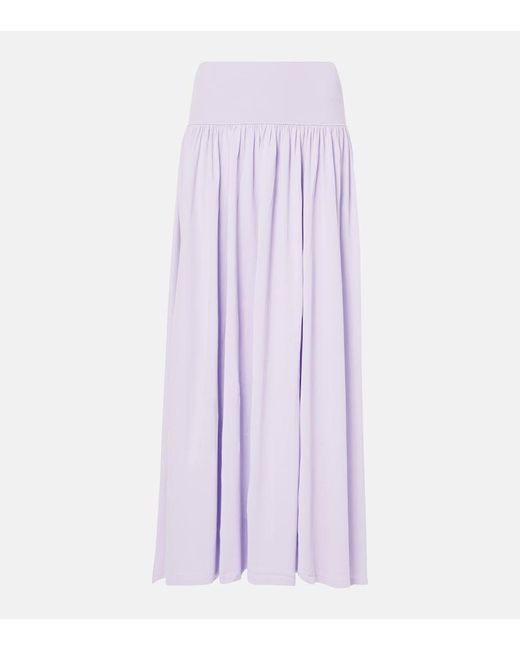 Zimmermann Purple High-Waisted Maxi Skirt
