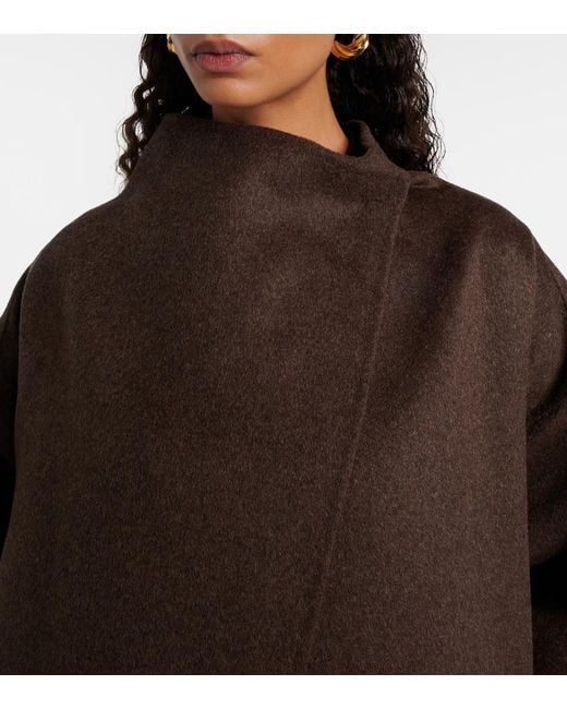 Frankie Shop Brown Leroy Wool-Blend Coat
