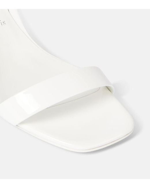 Christian Louboutin White O Condora 85 Patent Leather Sandals