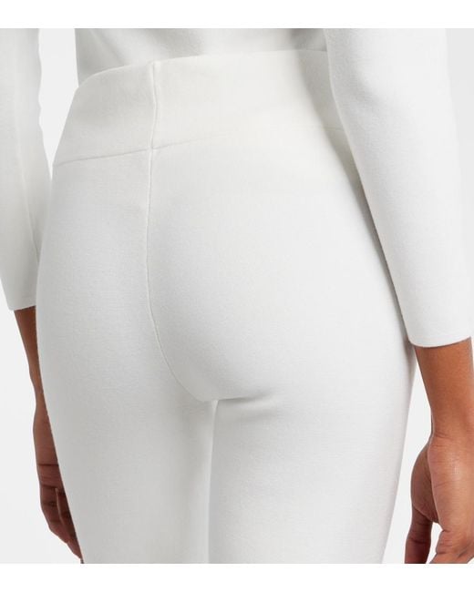 Totême  White Knitted Capri Leggings