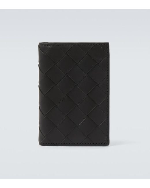 Bottega Veneta Black Intrecciato Leather Wallet for men