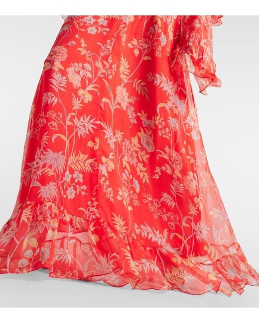 Etro Red Robe Aus Seide