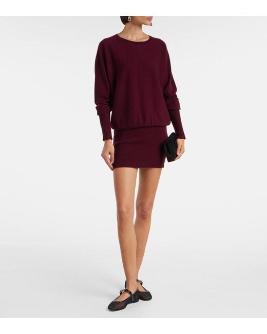 Jardin Des Orangers Red Wool And Cashmere Sweater Dress