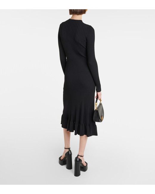 Altuzarra Black Seyrig Ribbed-Knit Jersey Maxi Dress