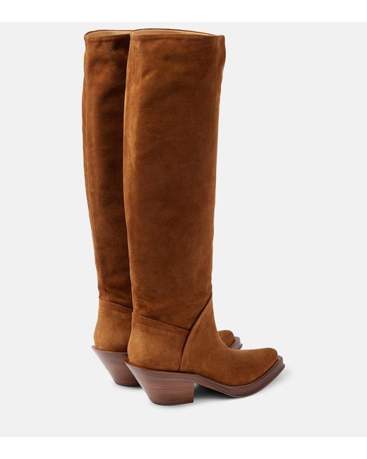 Gabriela Hearst Brown Camero Suede Knee-High Boots