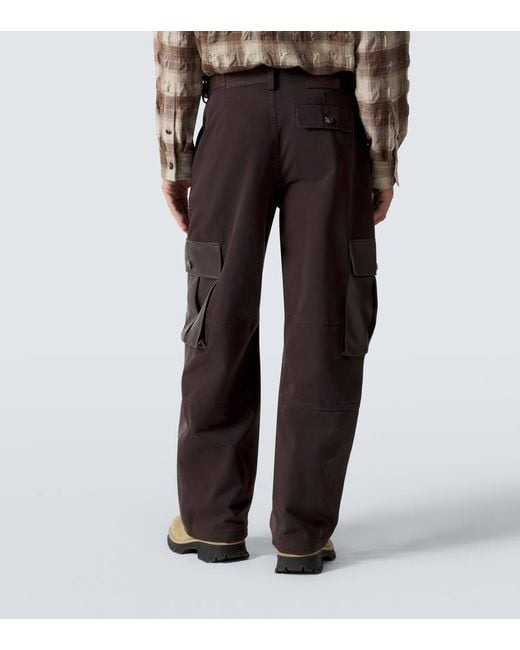 Loewe Brown Leather Cargo Pants for men