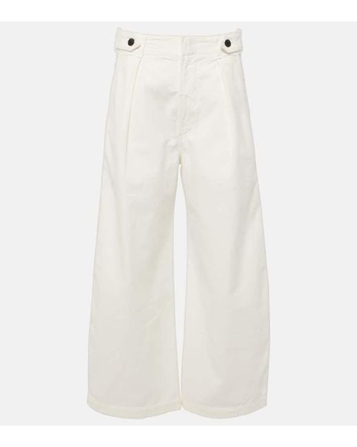 Citizens of Humanity White Weite High-Rise-Hose Payton aus Twill