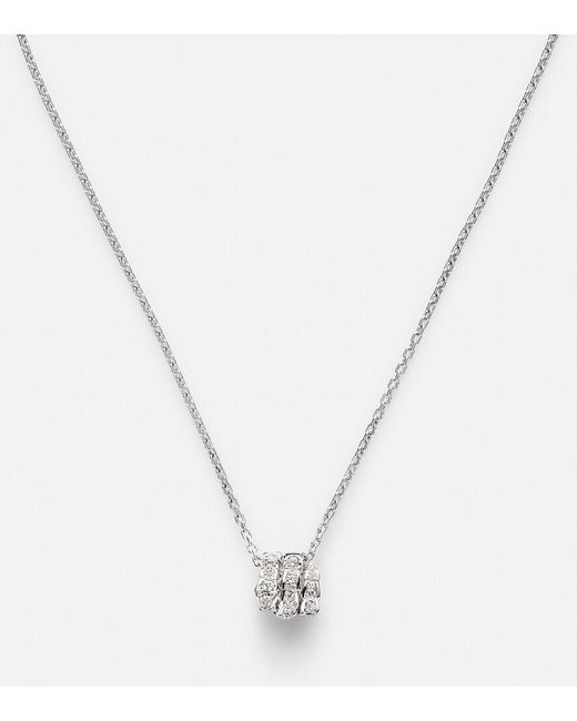 BVLGARI Blue Serpenti Viper 18Kt Pendant Necklace With Diamonds