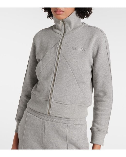 The Attico Gray Cotton Fleece Track Jacket