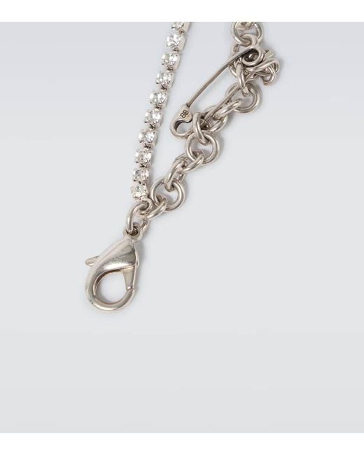 Balenciaga Metallic Diy Logo Chain Bracelet for men