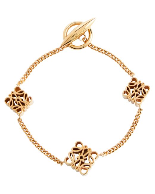 Loewe Metallic Anagram Chain Bracelet