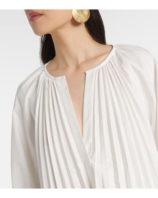 Proenza Schouler White Monica Cotton-Blend Poplin Blouse