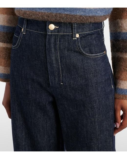 Max Mara Blue Chiara Wide-Leg Jeans
