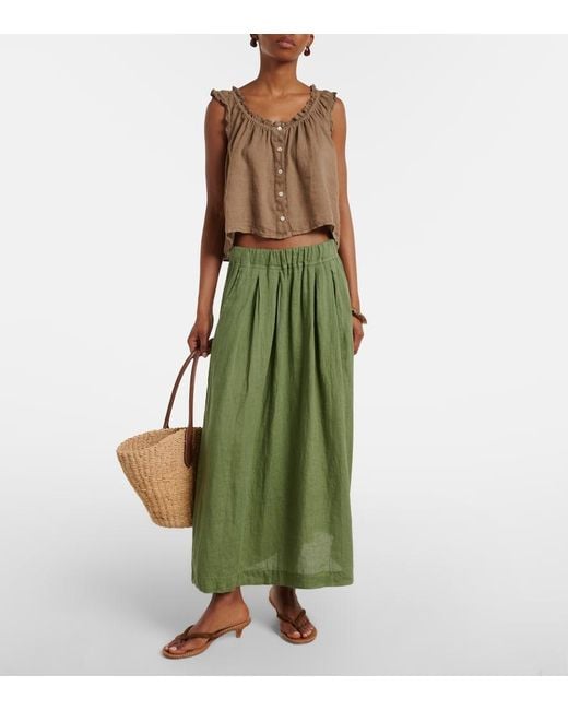 Velvet Brown Tana Linen Top