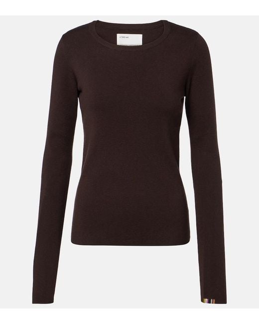 Extreme Cashmere Brown N°392 Eel Cotton And Cashmere Top