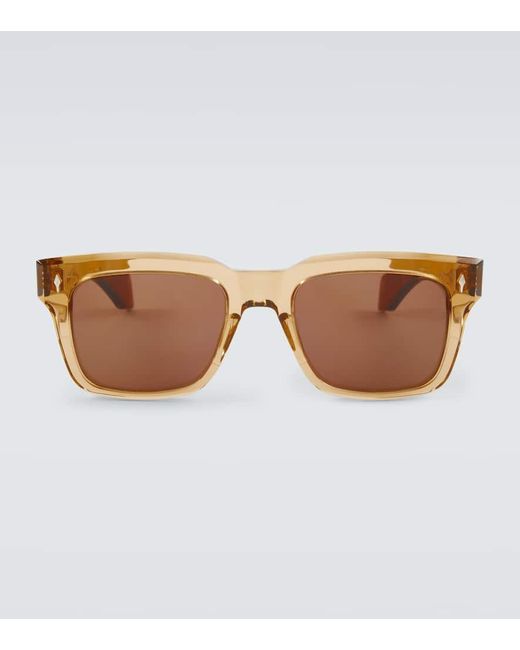 Jacques Marie Mage Brown Torino Rectangular Sunglasses for men