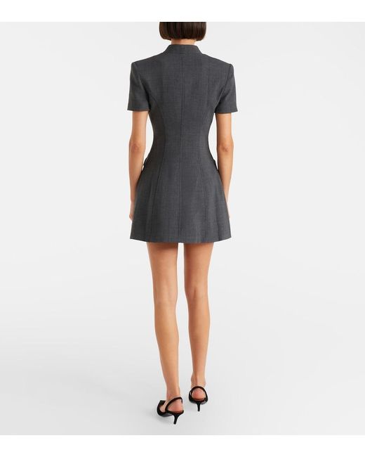 Self-Portrait Black Floral-Applique Minidress