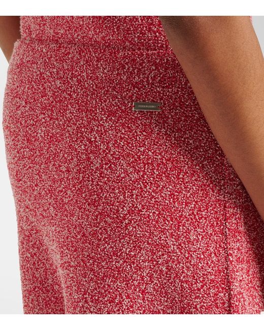 Ferragamo Pink Cotton-Blend Miniskirt