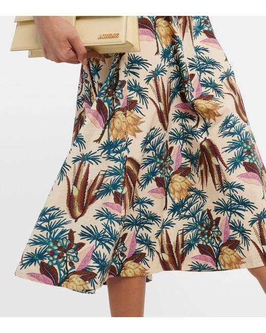 Ulla Johnson Green Devon Cotton Poplin Midi Dress
