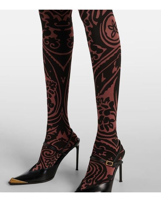 Wolford Brown X Etro Tattoo Paisley Catsuit
