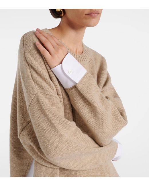Stella McCartney Natural Layered Virgin Wool Sweater