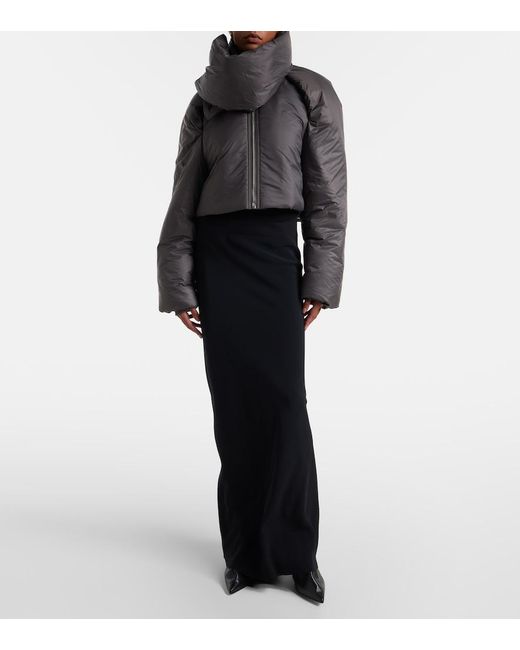 Rick Owens Gray Convertible Puffer Jacket