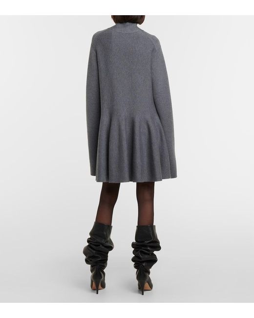 Vestido Corto Clarice De Mezcla De Lana Khaite de color Gray