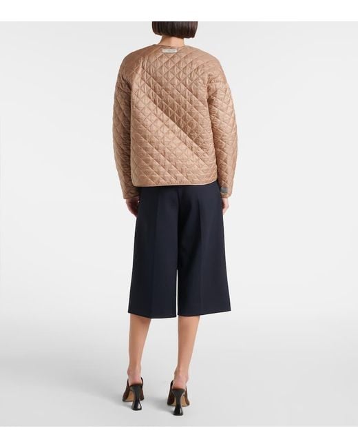 Max Mara Brown The Cube Luci Quilted Padded Jacket