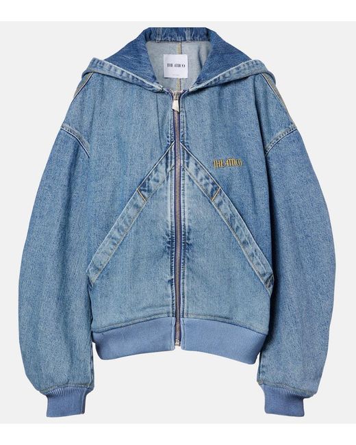 The Attico Blue Blouson Aus Denim