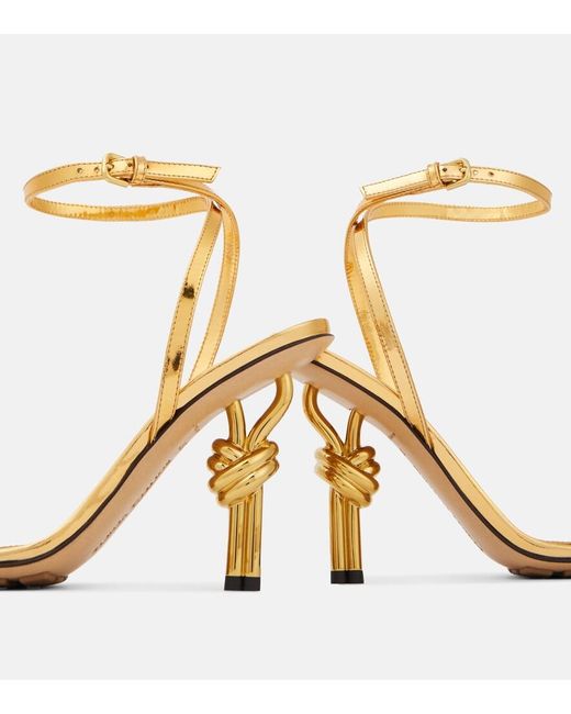 Bottega Veneta Metallic High Heel Sandals