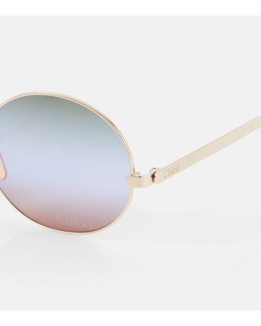 Chloé Blue Aly Oversized Sunglasses