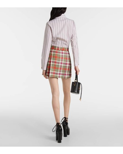 Vivienne Westwood Red Minirock Cut Off Aus Wolle