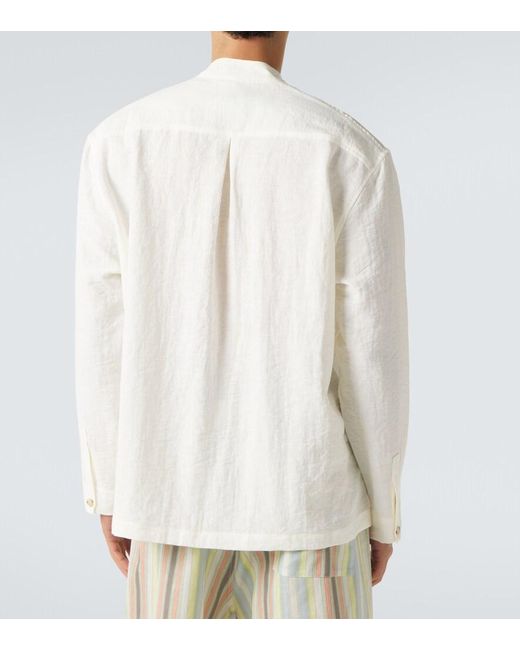 Camisa Commas de hombre de color White