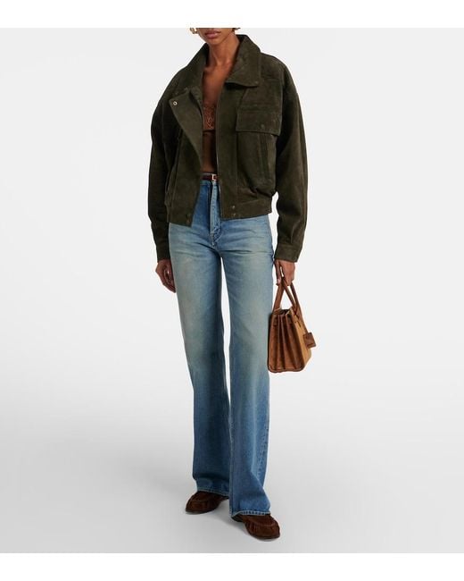 Saint Laurent Green Suede Jacket