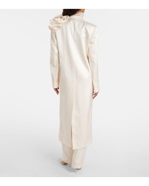 Magda Butrym Natural Floral-Applique Coat